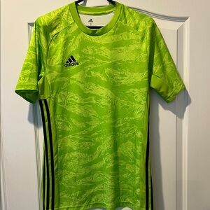Adidas Lime Green Sports Tee / Goalie Shirt